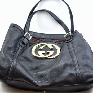 Black & Gold Gucci Handbag